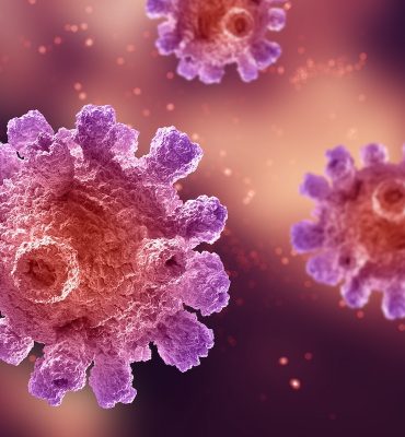 3D render of a medical background with abstract virus cells